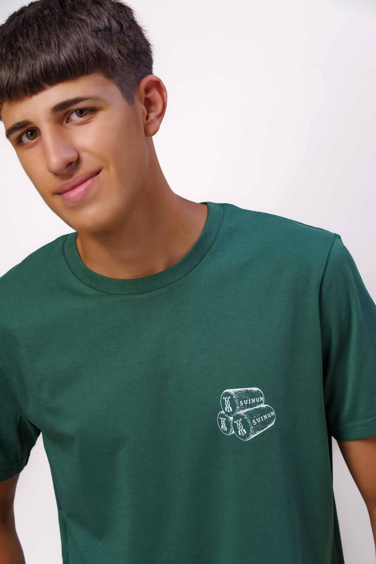 Camiseta Verde Carruaje – Svinum Estampada "Corchos"