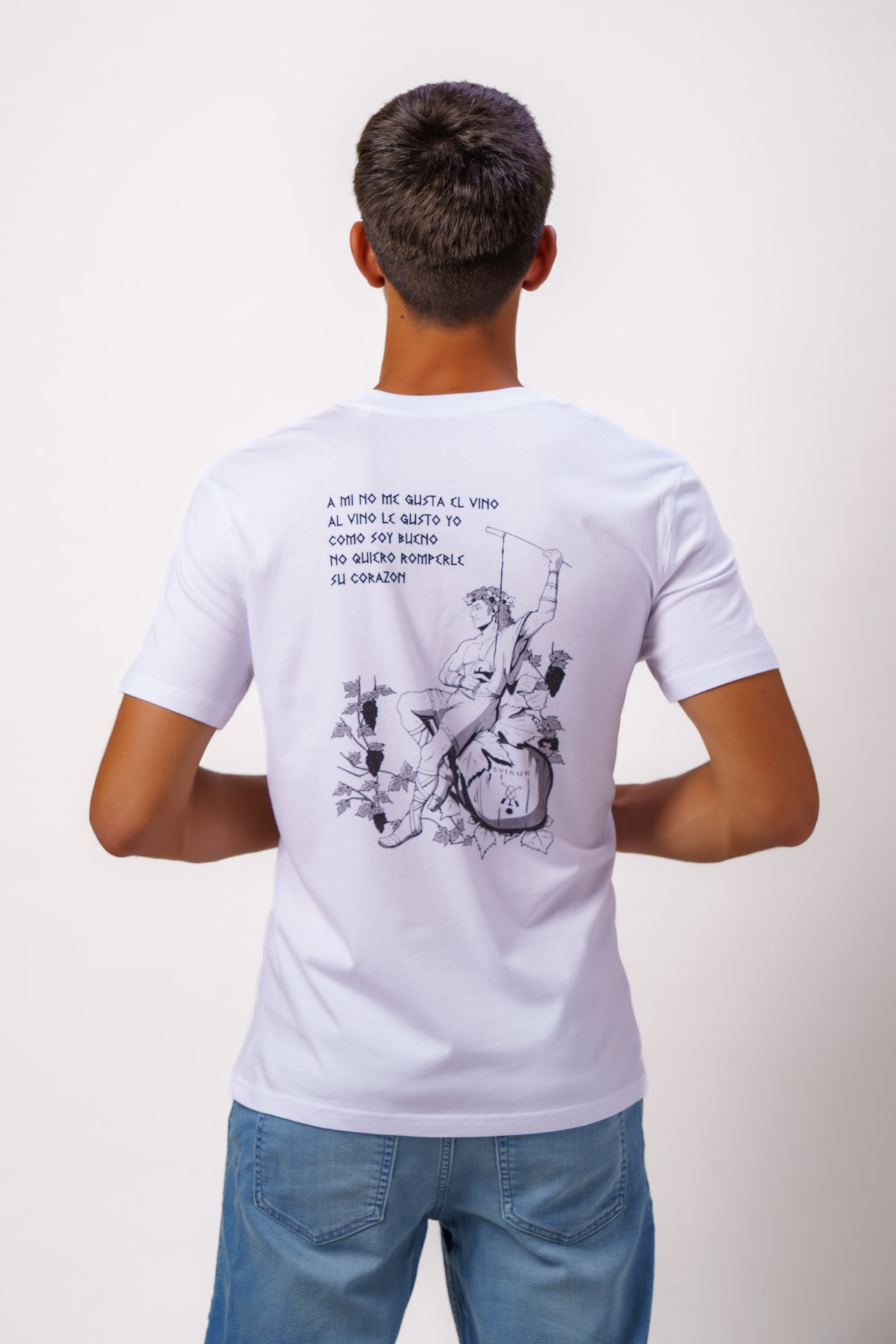 Camiseta Blanca – Svinum Estampada "Dionisio"
